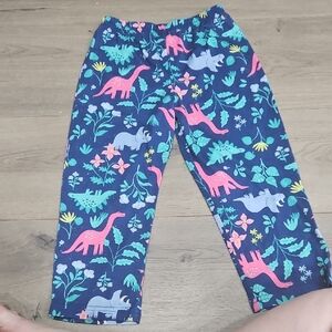 Carter's Blue and Pink Pajama Bottoms with Dinosaur Print
